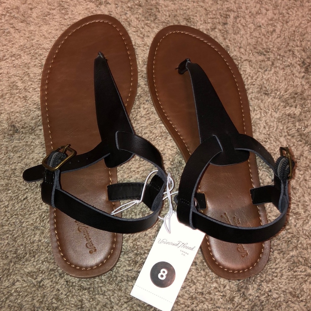 black gladiator sandals